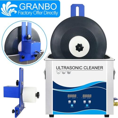 Ultrasonic cleaner bath 6.5L 180W vinyl records washer with multi-color alloy lifter bracket 6rpm motor LP CD needle tracks