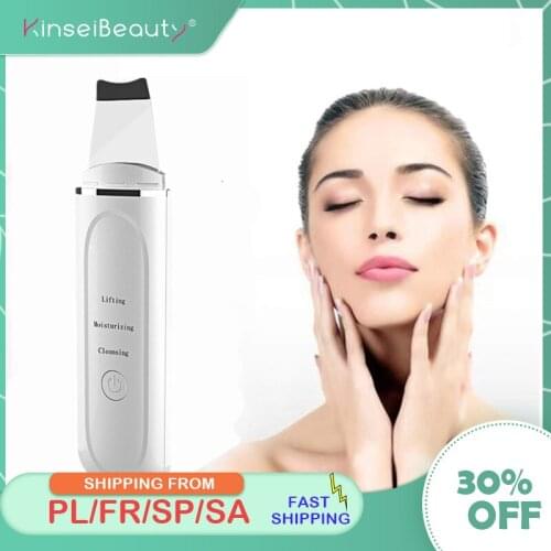 Ultrasonic Facial Skin Scrubber Cleaner Ion Acne Blackhead Remover Peeling Shovel Cleaner Mini Nano Face Steamer