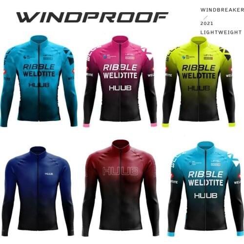 HUUB Windproof Cycling Jackets 2021 Spring Bicycle Team Ultralight Cycling Jersey Mountain Bike Road Riding Race Windbreaker Men