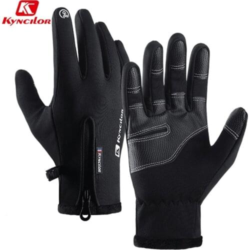 Kyncilor Winter Gloves Universal Warm Cycling Gloves Touchscreen Bike Gloves Waterproof Windproof Bicycle Gloves Sport Gloves