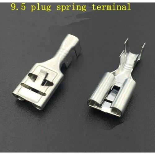 10pcs/lot 9.5 plug spring terminal high current terminal block straight with copper joints