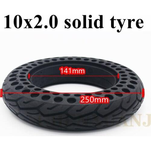10x2.0 Explosion-Proof Solid TireUniversal Wear-resisting Non-inflatable Honeycomb Solid Tyres Electric Scooter Wheel Tire