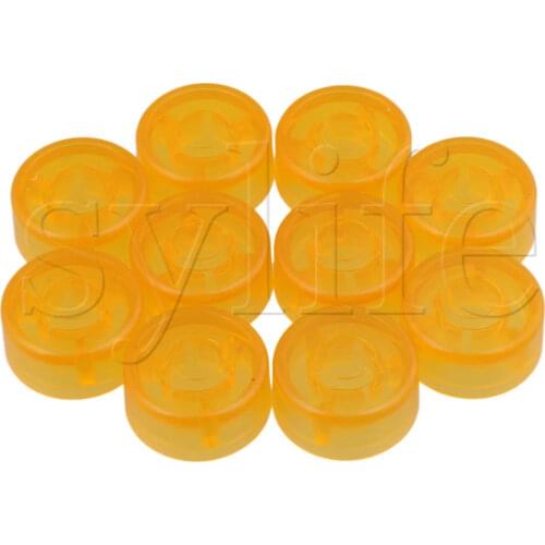 10xYellow Plastic Protection Cap for Electric Guitar Effect Pedal Knob