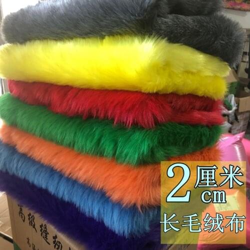 15 Colors 2cm Long Imitation Fox Plush Fur,Cloth Counter Carpet Material,Faux Fur Fabric For Collar Toy Doll 160cm*50cm/pcs