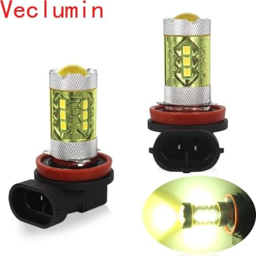 2Pcs 2835 H8 H9 H11 H15 H16 P13W 9005 9006 LED Fog Driving Headlight Yellow Light Lamp Bulbs for Car fog lights led fog light