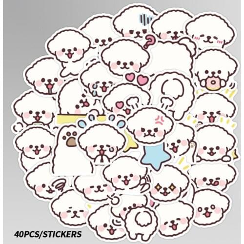 40Pcs Creative kawaii Self-made Milk Dog Pink Toot Pig Stickers/ Beautiful Stickers /Decorative Sticker /DIY Craft Photo Albums