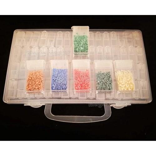 Diamond embroidery diamond painting tool transparent plastic storage box, Rhinestone Storage Accessory Mosaic Convenience Box