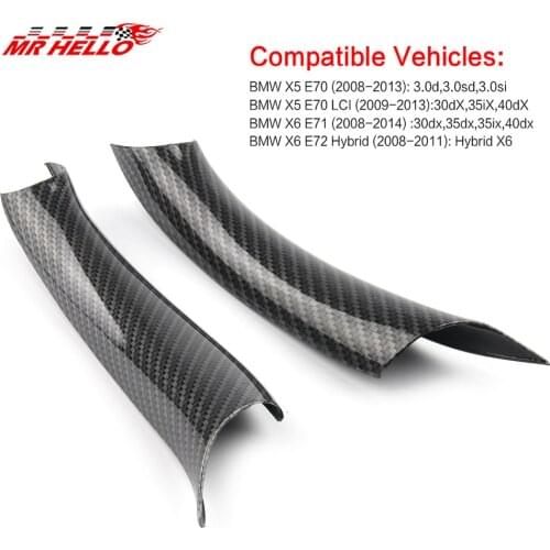 Car styling Interior Door Handle Cover Trim Door Bowl Stickers decoration For BMW X5 X6 Series E70 E71 E72 auto accessories