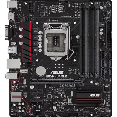 Used,for Asus B85M-GAMER Original Used Desktop Motherboard B85 Socket LGA 1150 i7 i5 i3 DDR3 32G SATA3 USB3.0 Micro-ATX