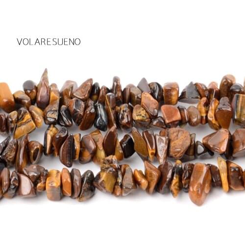 Irregular Yellow Tiger Eye Freeform Chip Gravel Natural Loose Beads 16” Pick 3-5-8-12m Spacer Beads For Bracelet Jewelry Making