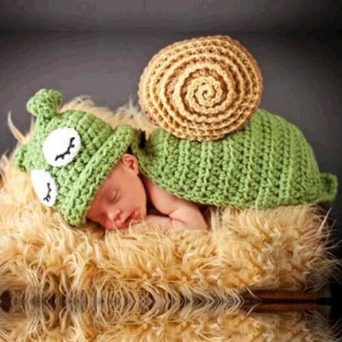 Baby Snail Photo Props Newborn Baby Girls Boys Birthday Party Knit Costume Woolen Photo Photography Prop