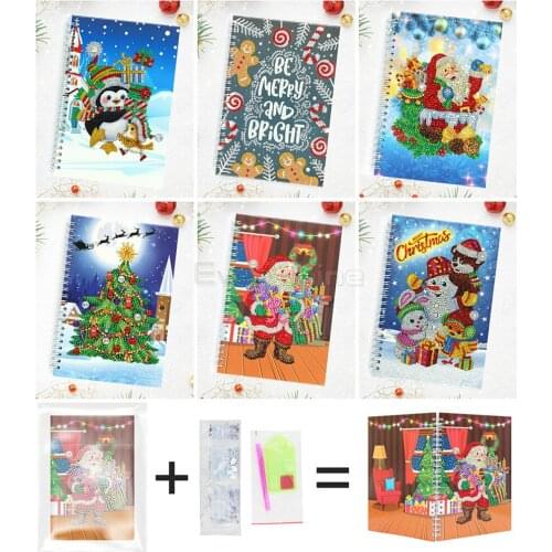 EverShine Diamond Painting Notebook Special Shape Santa Claus Cross Stitch Diamond Embroidery Christmas Decorations For Home