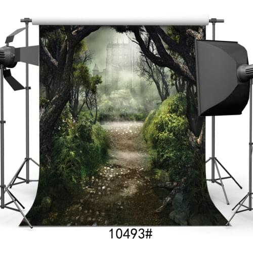 Photography Backgrounds for Photo Studio Forest Castles Fairy Tale Vinyl Cloth Portrait Photo Backdrops for Wedding Kids Baby