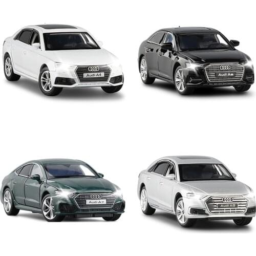 1:32 AUDI A4 A6 A7 A8 Simulation Car Model Diecast Toy Car Sounds&Lights Hobbies For Collection Children‘s Birthday Gifts