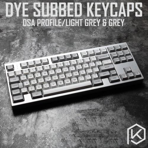 Dsa granite grey colorway dsa profile Dye Sub Keycap Set PBT plastic for keyboard gh60 xd60 xd84 cospad tada68 rs96 87 104 660