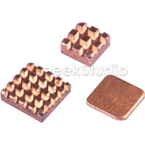 3 pieces Pure Copper Heat 3pcs Sinks Set Heatsinks Cooling Kit for Raspberry Pi 3 Model B / B+ / B Plus