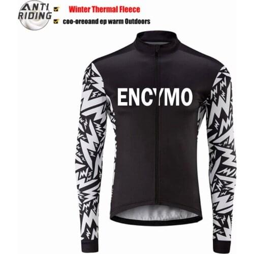 NEW Winter Maillot Ciclismo Fleece Bicycle Long Sleeve Cycling Jersey Men Clothing Pro Team Outdoor Bike Clothing ENCYMO