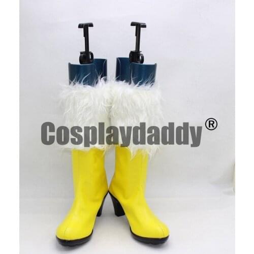 Final Fantasy XIII FF13 Vanille Girls Long Adult Cosplay Shoes Boots X002