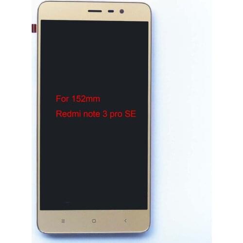 Original LCD Touch Screen Assembly for 152mm Redmi note 3 pro SE with frame and digitizer supports 10 touch points