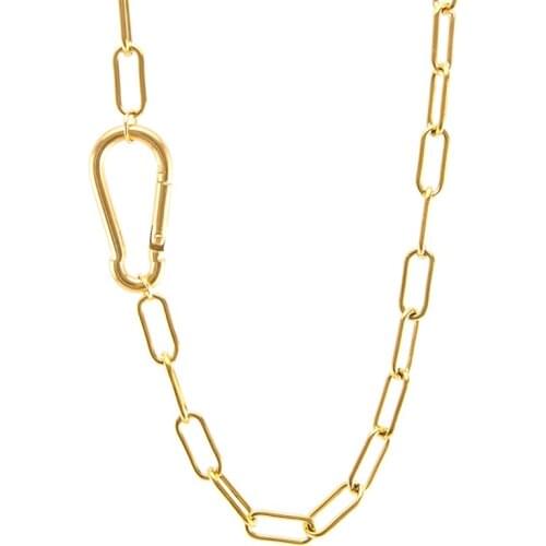 Stainless steel Gold Chain Necklace Chokers For Women Gold Color Geometric Pendant Necklaces Boho Maxi Statement Party Jewelry