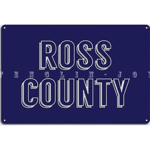 Ross County Fc Metal Sign Wall Mural Club Bar Vintage Wall Plaque Tin Sign Poster