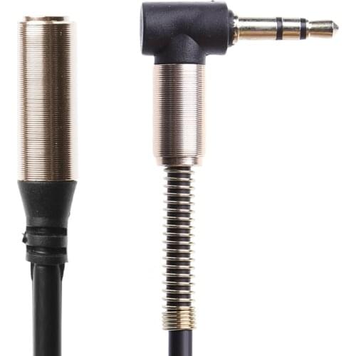 3.5MM Jack 90 Degree Right Angle Male To Female Stereo Aux Cable Cord 1M M5TE