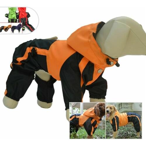 Waterproof Dog Raincoat Oxford Dog Clothes Jacket Puppy Chihuahua Jumpsuit Costume Small Medium Dogs Rain Coat Hooded Jacket