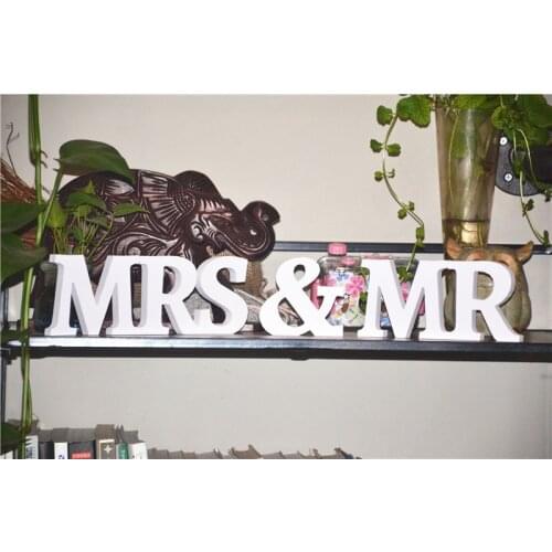 Ynaayu 3pcs/set Large Size Mr&Mrs Letters Ornaments Sweetheart Table Decor Wedding Gift For Home Decoration Wedding Party Supply