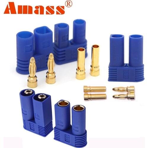 YOUME 6pcs EC5 Female Connectors Male 5.0mm Gold Bullet Connector for RC LIPO Battery Device Electric Motor