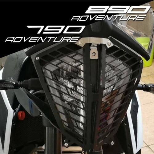 For 790 890 ADVENTURE Motorcycle Headlight Protector Cover Grill 790 ADVENTURE 890 ADVENTURE ADV R S 2019 2020 2021 Accessories