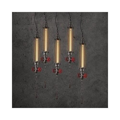 Retro Loft Style Iron Water Pipe Lamps Edison Pendant Light Fixtures Vintage Industrial Lighting For Dining Room Hanging Lamp