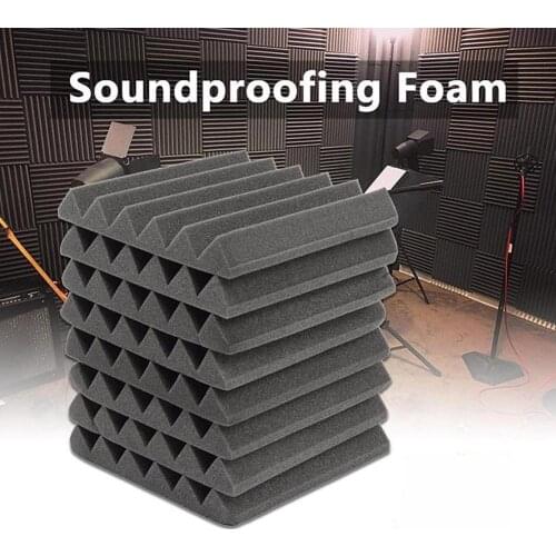 1Pcs Soundproofing Acoustic Studio Absorbing Wedge Foam 12" X 12" X 1" Tiles Wall Panels Suitable for Sound Studio