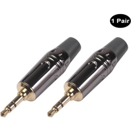 10PCS Jack 3.5mm R Connector 3Pole Gold-plated Stereo 3.5mm Jack DIY Earphone Adapter With Tail Plug To Fix Cable Stable