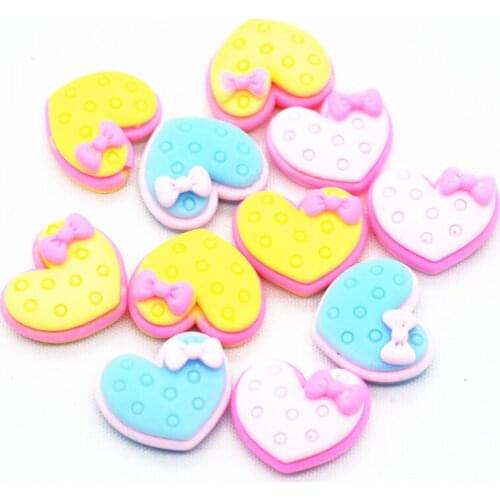 18*21mm Baby Color Resin Flatback Heart|Baby Shower Decoration Miniatures|Resin Heart cabochon|Scrapbooking hearts