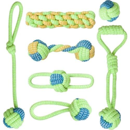 7pcs/set Pet Dog Toys for Large Small Dogs Ball Toothbrush Interactive Dog Toys Christmas Products for Dogs Chew Toy Accessories