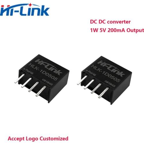 Free Ship 10pcs/lot Hi Link 1W 5V 200mA output DC DC converter module HLK-1D0505