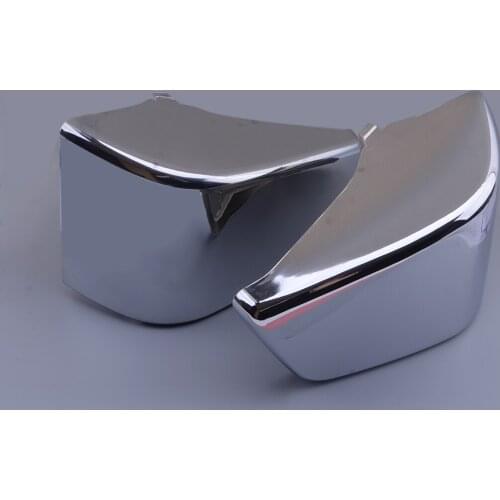 1Pair Battery Side Fairing Covers Plastic Chrome Style Fit For Honda Shadow ACE VT400 VT750 1997 1998 1999 2000 2001 2002 2003
