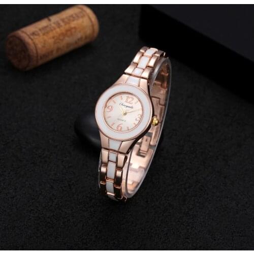 2021 New Brand Chaoyada Classics Double Black White Watch Rose Gold Bracelet Watches Set Couple Fashion and Casual Wristwatch