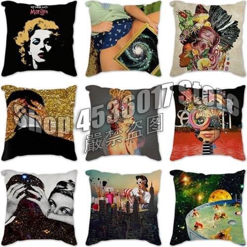 Cushion Cover Polyester fantasy Case Home Decorative Pillows Cover for Sofa Car Pillowcase fall pillow case Party