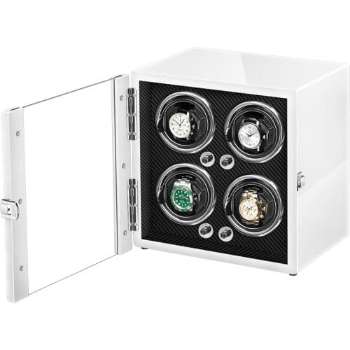 Wooden Watch Winder LED Blue Light Mode Watch Quiet Motor Wooden Storage Box Practical Automatic Watches