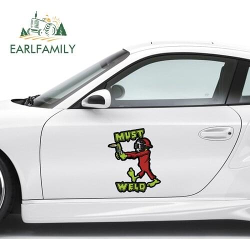 EARLFAMILY 43cm x 35.3cm For Zombie Welding Fine Decal Waterproof Car Stickers Motorcycle Scratch-Proof For JDM SUV RV