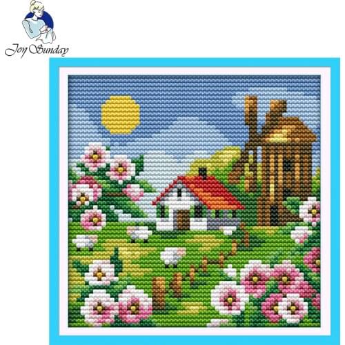 Joy Sunday scenic style South Koreas small scenery summer cross stitch patterns kits stamped easy for kids