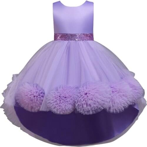 KEAIYOUHUO 2021 Summer New Children Dress Princess Dresses Girls Flower Tail Dress Piano Performance Tutu Skirt Easter Clothes