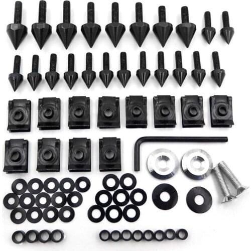Motorcycle ABS Fairing Spike Screw Bolts Kit For 1998-2002 Kawasaki Ninja ZX6 ZX6R / 1998-2003 Ninja ZX-9R Aluminum Accessories