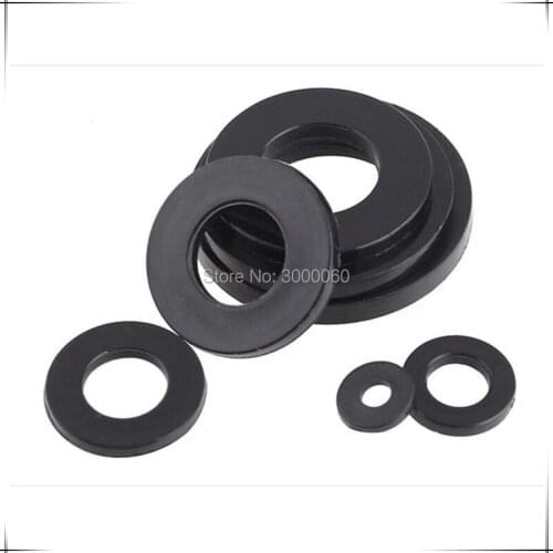 M6*12mm*1.5mm Black Nylon Flat Washer Gasket 1000pcs/bag