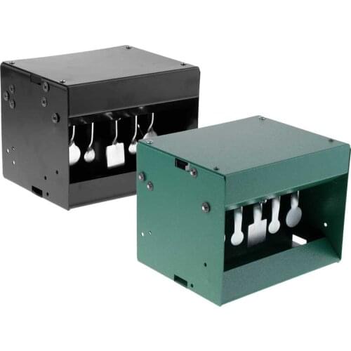 Metal Pellet Trap Catcher with 5 Plate Auto Reset Target for Hunting Shooting Training Practice