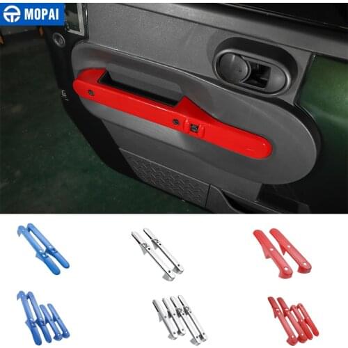 MOPAI ABS Car Interior Door Handle Decoration Cover Trim Stickers for Jeep Wrangler JK 2007-2010 Car Accessories Styling