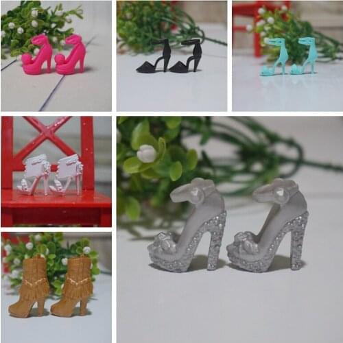The shoes of Genuine replacement doll Princess Collection St bah'er super model shoes flat shoes high heels boots wave10