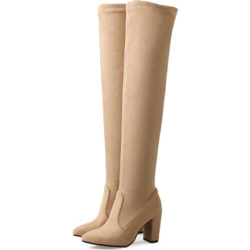Big Size - thigh high boots knee high boots over the knee boots women ladies boots shoes woman winter boots women