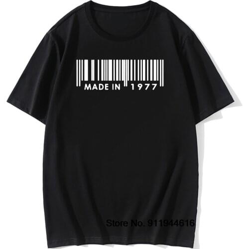 Made In 1977 Funny Humour T-shirt Fun Summer Vintage O-Neck T Shirts 44 Years Old Birthday Gift Tops Tee Mens Clothes